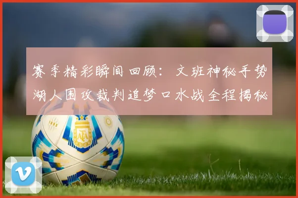 赛季精彩瞬间回顾：文班神秘手势湖人围攻裁判追梦口水战全程揭秘